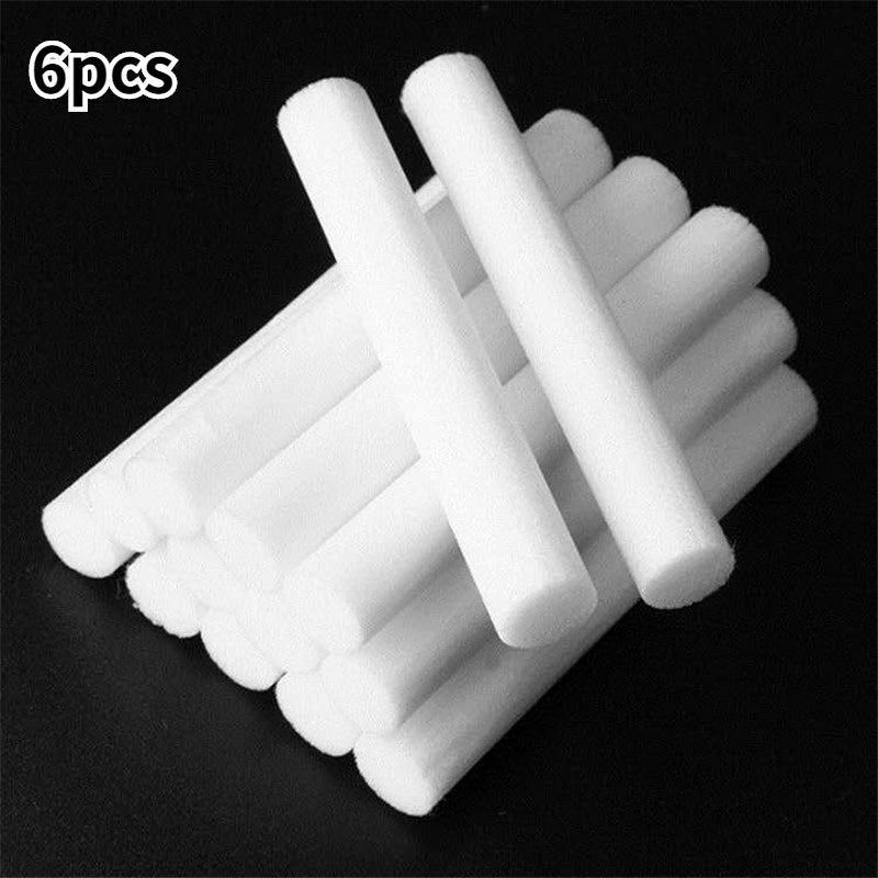 6-Pack de palitos humidificadores de aceites esenciales, núcleo de fragancia de aromaterapia, absorción de agua no eléctrica y filtración volátil, elemento de filtro de perfume reutilizable para humidificadores ultrasónicos.