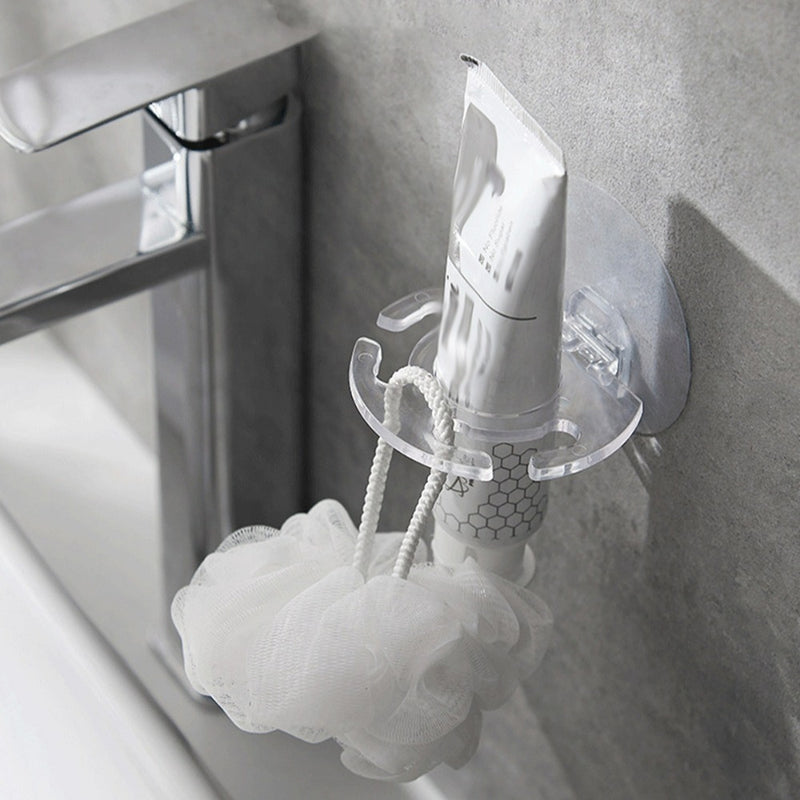 Soporte de Cepillo de Dientes y Pasta Dental de Fácil Instalación en Pared - Sin Necesidad de Taladrar, Organizador de Baño que Ahorra Espacio