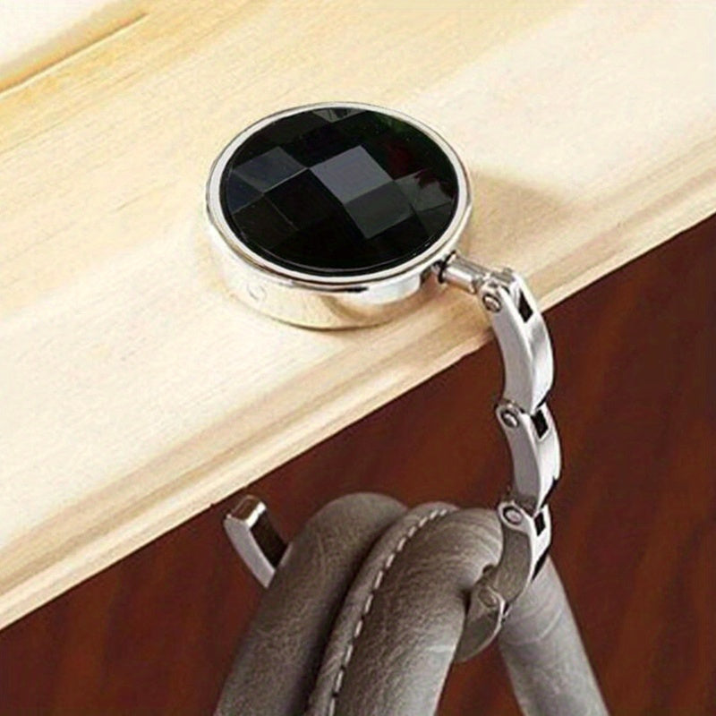 1pc Soporte de gancho de ropa ajustable para pared - Estilo casual portátil colapsible para colgar bolsos en mesas y mostradores, Material durable