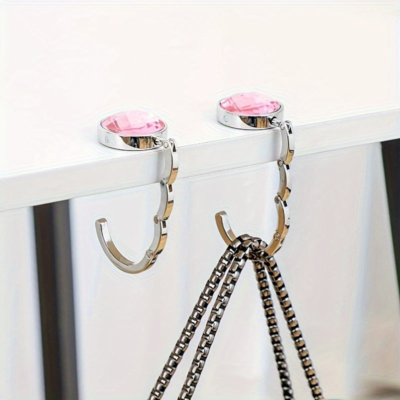1pc Soporte de gancho de ropa ajustable para pared - Estilo casual portátil colapsible para colgar bolsos en mesas y mostradores, Material durable
