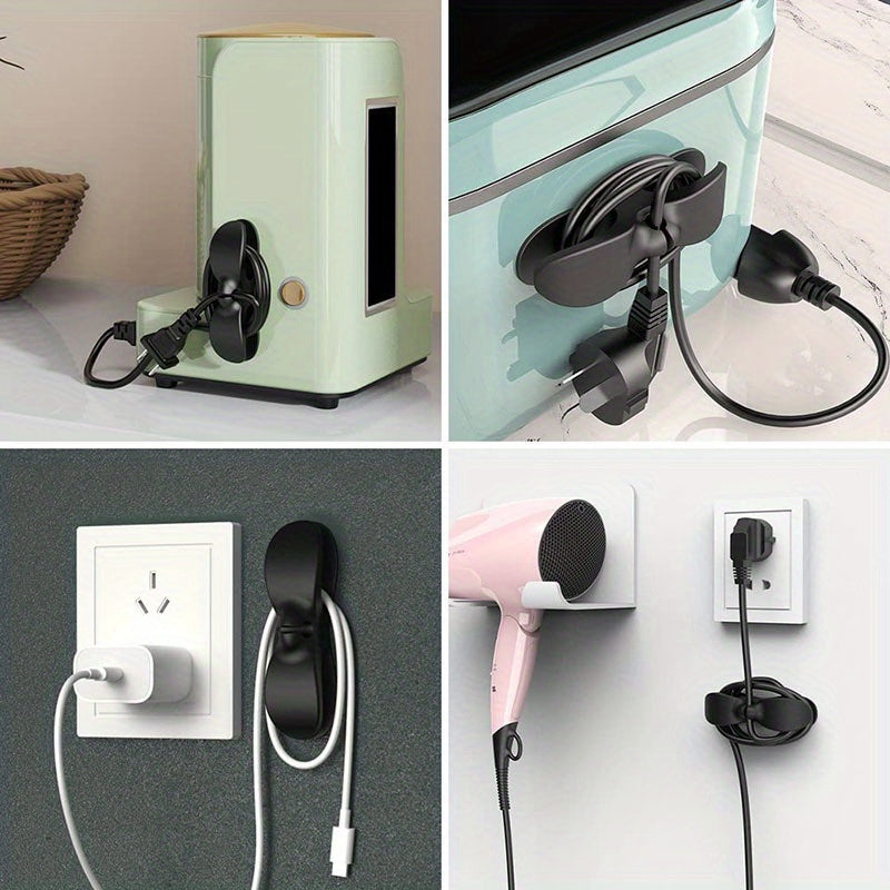 6 clips organizadores de cables de TPU para electrodomésticos de cocina, soportes de gestión de cables, fijador de envoltura de cables para freidoras de aire, batidoras, cafeteras - Solución de almacenamiento de cables sin batería