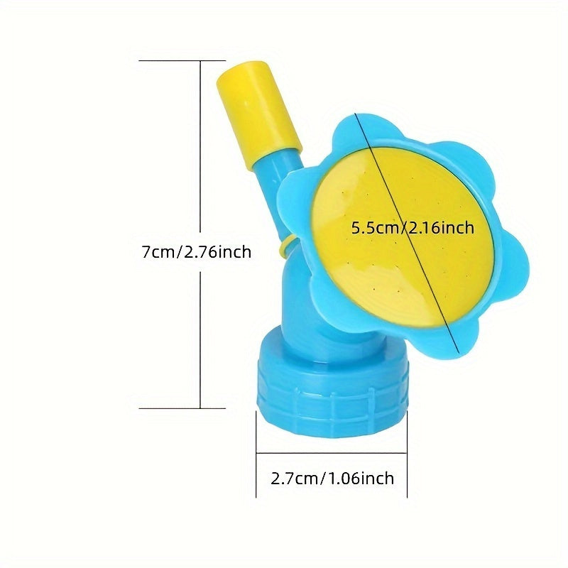 Juego de 5 regaderas de plástico ajustables con doble rociador, ideal para plantas de interior y exterior, herramientas de riego para jardín, riego de plantas, boquilla ajustable, plástico duradero