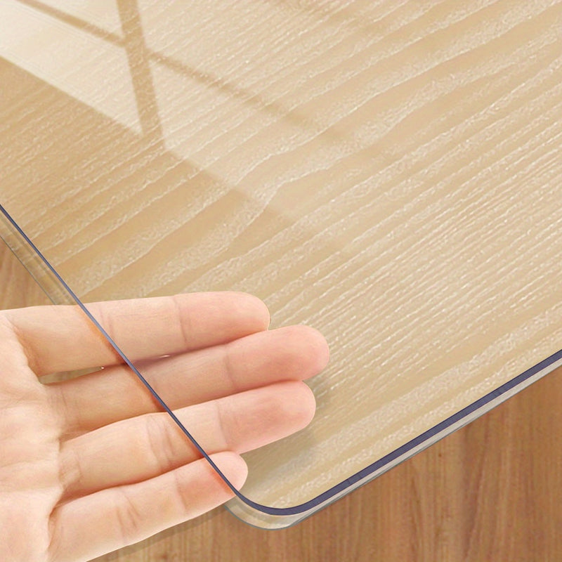Protector de Mesa de Vinilo Transparente Premium de 1 Pieza - Espesor de 1.5mm, Cubierta para Mesas de Comedor, Mesas de Café y Escritorios
