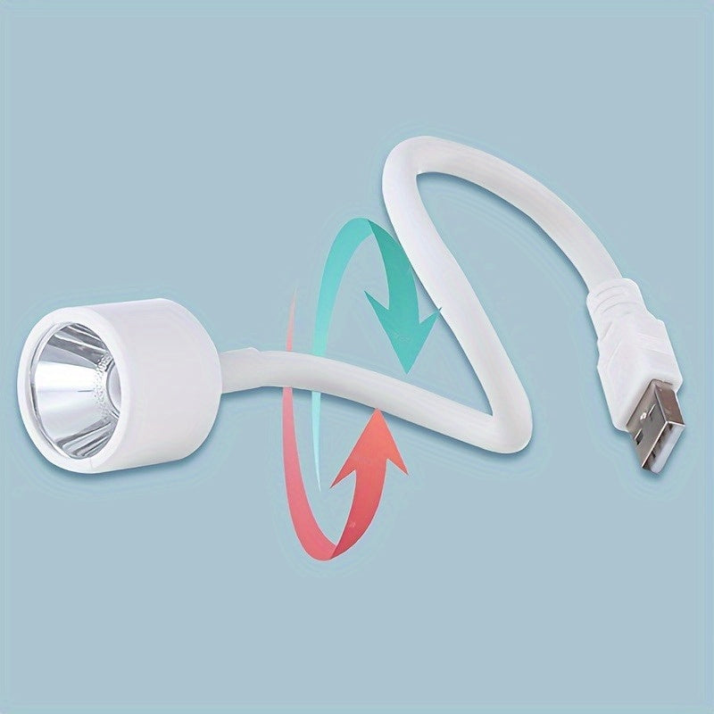 1/2 piezas Mini Secador de Uñas LED, lámpara plegable con alimentación USB para secado rápido de esmalte de gel, herramienta de manicura portátil con diseño blanco adecuado para uñas DIY en casa o salón, luz flexible de cuello, lámpara de curado de uñas