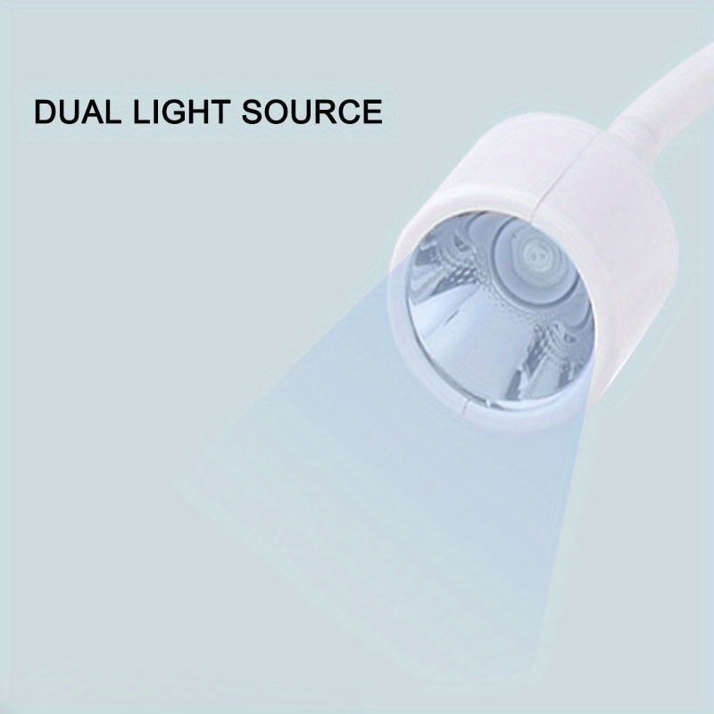 1/2 piezas Mini Secador de Uñas LED, lámpara plegable con alimentación USB para secado rápido de esmalte de gel, herramienta de manicura portátil con diseño blanco adecuado para uñas DIY en casa o salón, luz flexible de cuello, lámpara de curado de uñas