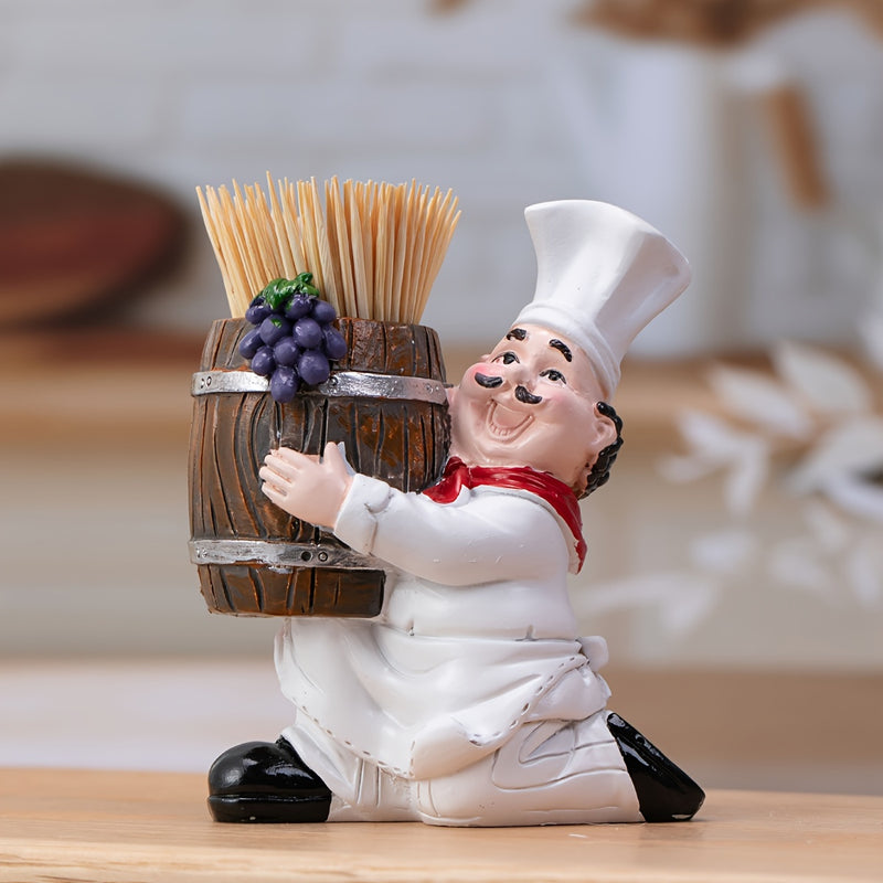 Soporte Elegante para Vino y Toallas de Papel con Temática de Chef Europeo y Tablero de Mensajes - Perfecto para Decoración de Cocina, Café o Bar