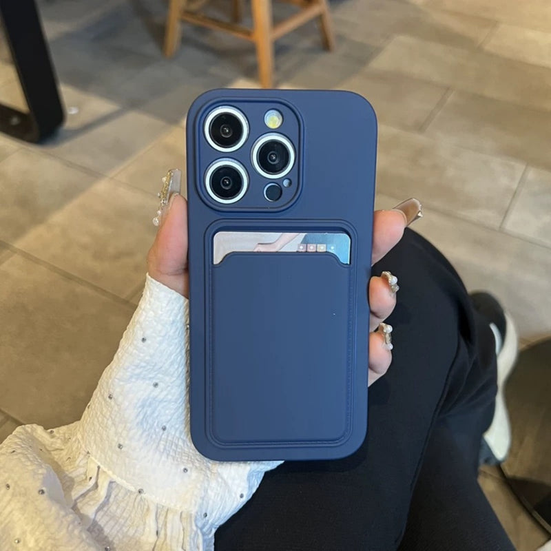 Funda de textura lisa de color sólido para iPhone, protección total contra caídas, compatible con modelos 16, 15, 14, 13, 12, 11, XR, X, 8, 7 Plus y Pro Max