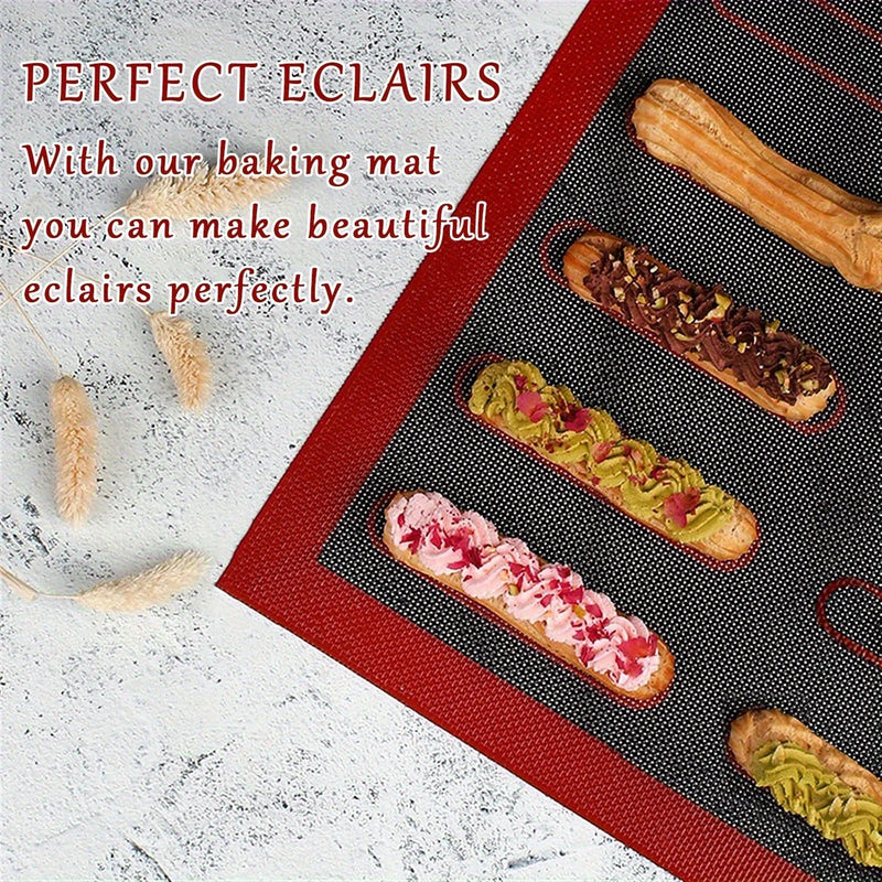 1pc Alfombrilla de silicona para hornear para cocina de RV - Antiadherente, doble cara, forrada de hoja de repostería perforada para hornear pasteles - Duradera, fácil de limpiar, no requiere energía