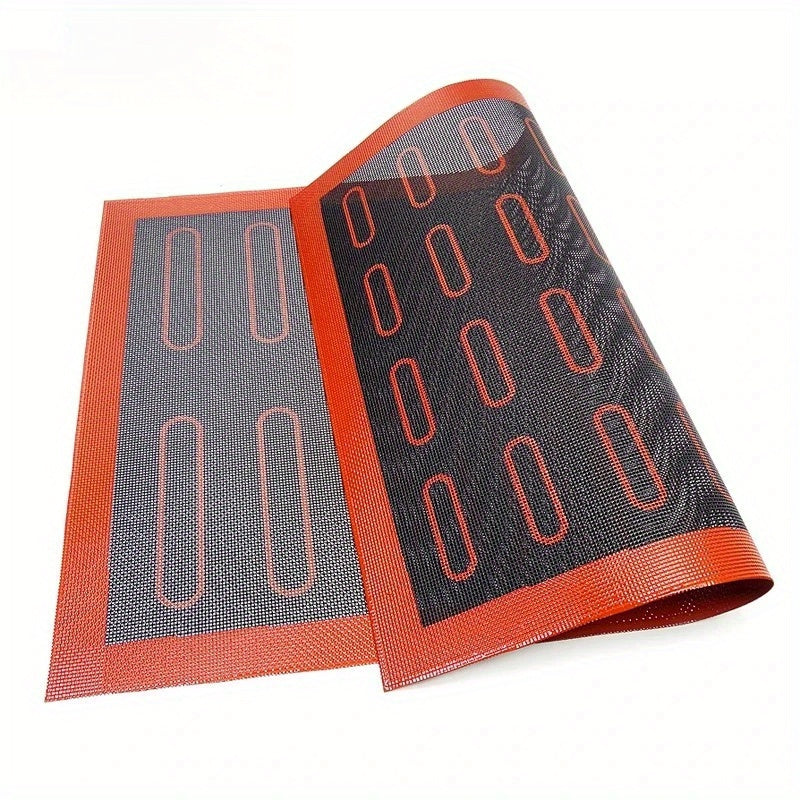 1pc Alfombrilla de silicona para hornear para cocina de RV - Antiadherente, doble cara, forrada de hoja de repostería perforada para hornear pasteles - Duradera, fácil de limpiar, no requiere energía