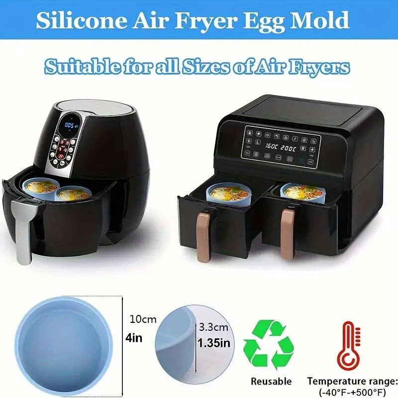 1 pieza Molde de Silicona Antiadherente para Hervir Huevos en Freidora de Aire - Reutilizable, Fácil de Limpiar, Ideal para Cocinar Huevos al Vapor, Revueltos y Sartenes de Desayuno - Utensilio Esencial de Cocina para la Casa