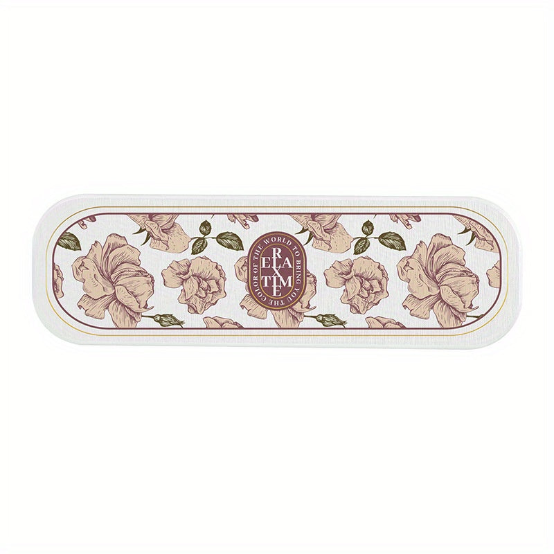 Alfombrilla de baño absorbente de gel de sílice: Soporte para cepillos de dientes y jabón para baño - 22,5 cm x 8,86 pulgadas