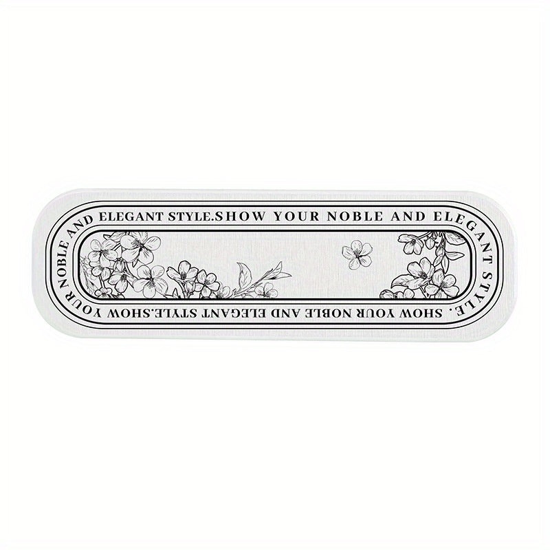 Alfombrilla de baño absorbente de gel de sílice: Soporte para cepillos de dientes y jabón para baño - 22,5 cm x 8,86 pulgadas