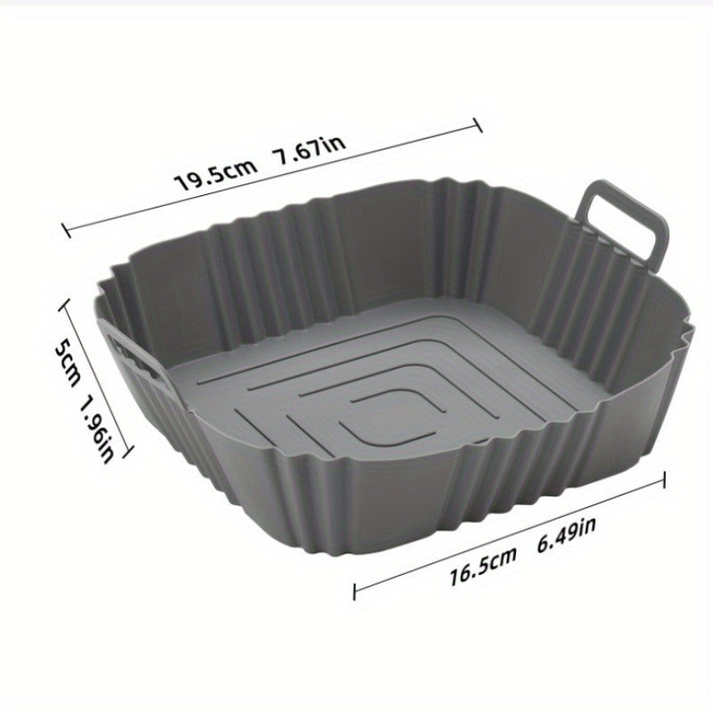 Revestimiento de Silicona Reutilizable para Freidora de Aire - Bandeja Antiadherente para Pizza y Pollo Frito, Accesorio Esencial de Cocina, Accesorios para Freidora de Aire
