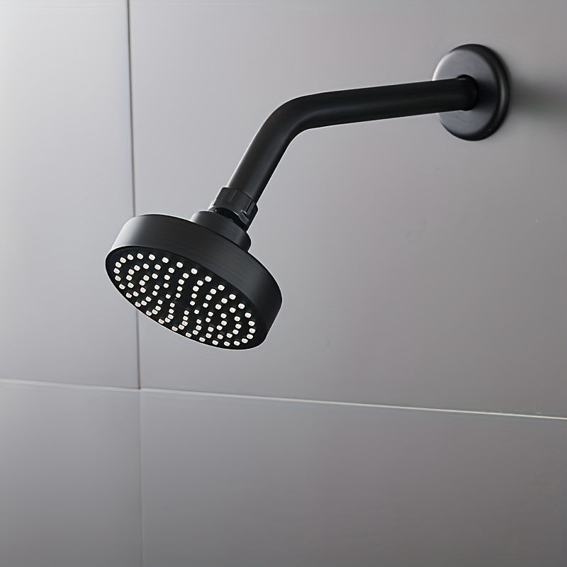 1 pieza, cabeza de ducha redonda de alta presión, montaje en pared, fácil de instalar, chorros potentes, plástico duradero, para baño en casa.