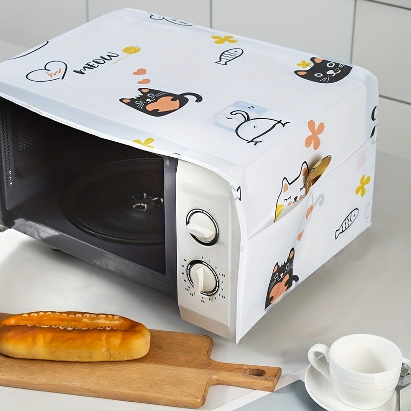 Fundas para Horno de Microondas con Diseño de Ciervo y Árbol Navideño - Material PE Duradero, Protección contra Humo de Aceite, Cubierta Decorativa Fácil de Limpiar para el Hogar y Decoración Festiva