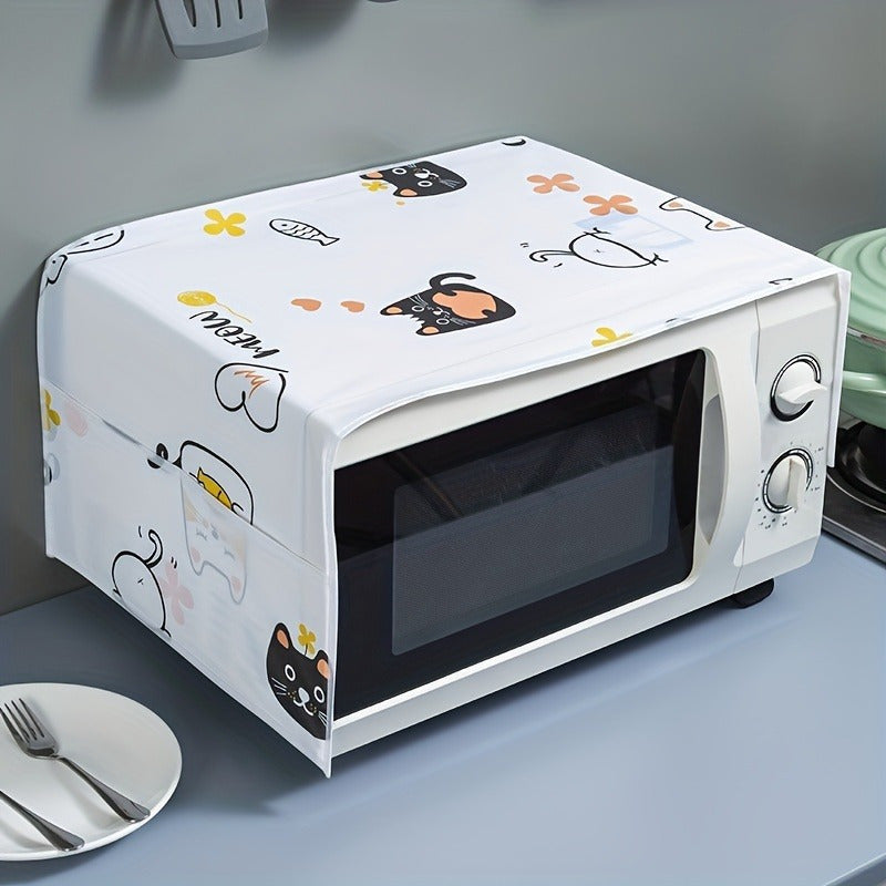 Fundas para Horno de Microondas con Diseño de Ciervo y Árbol Navideño - Material PE Duradero, Protección contra Humo de Aceite, Cubierta Decorativa Fácil de Limpiar para el Hogar y Decoración Festiva