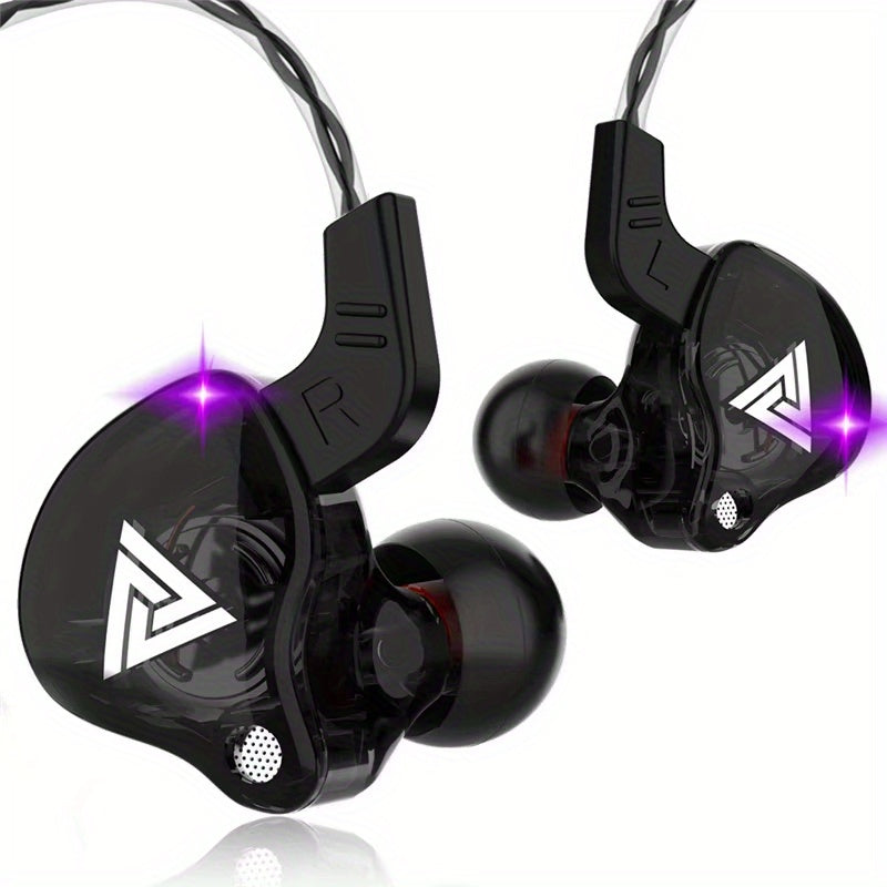 Auriculares Intraurales de Alta Fidelidad QKZ FiLe, Auriculares con Cable y Micrófono, Cancelación de Ruido de Subwoofer, Monitor para Juegos y Música, Plástico Duradero, Cable de 120cm/47.24 pulgadas, Diseño de Colores Vivos
