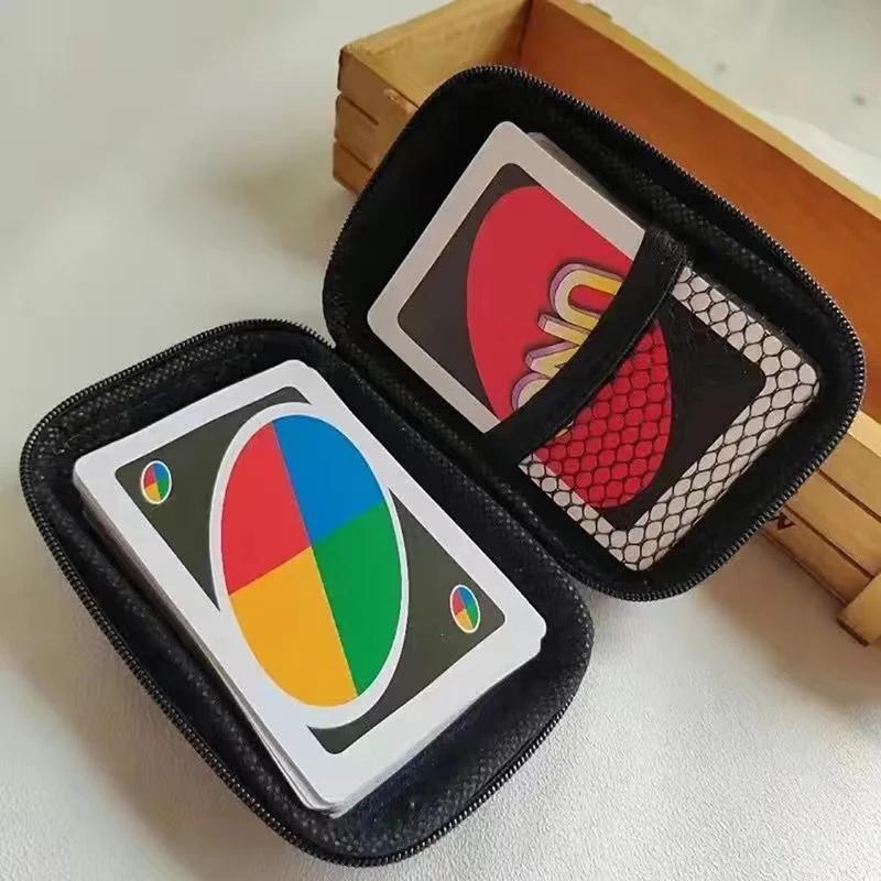 Caja de almacenamiento de tela Oxford negra con cierre, ideal para juegos de cartas, tarot, póker y más, estuche de tela resistente para organizar y proteger tus favoritos, regalo perfecto para cumpleaños y organización del hogar, organizador de cartas |