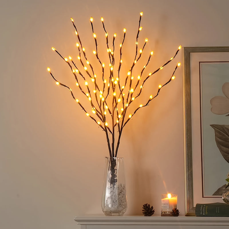 Luces de Rama con 20 LEDs para Decoración Interior en Bodas, Cumpleaños y Navidad - Luces de Hadas con Diseño de Ramas sin Batería