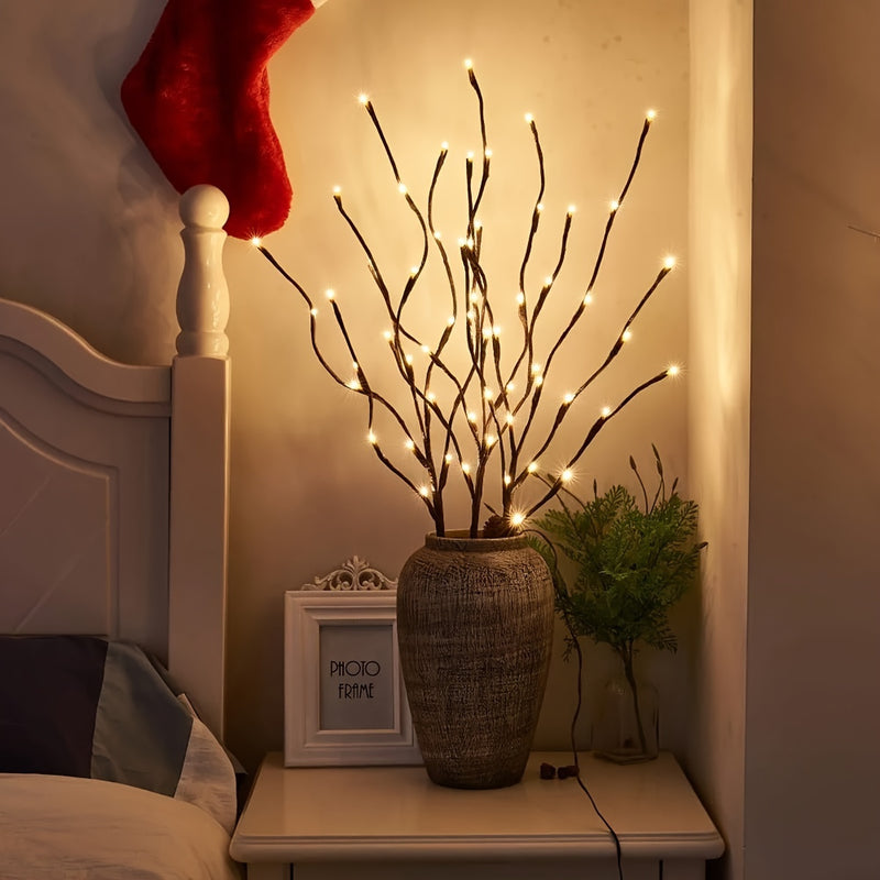 Luces de Rama con 20 LEDs para Decoración Interior en Bodas, Cumpleaños y Navidad - Luces de Hadas con Diseño de Ramas sin Batería