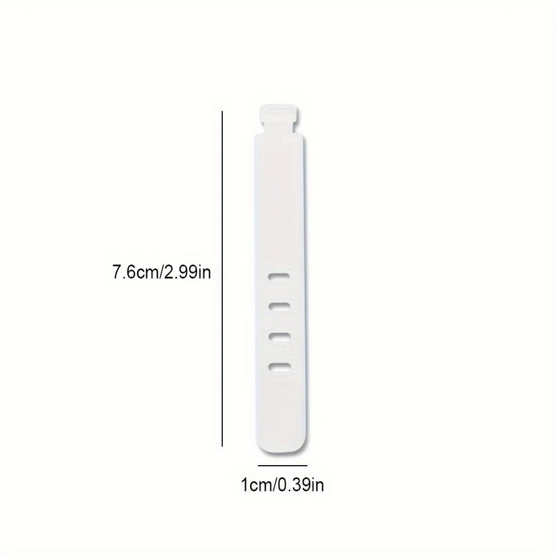 Organizador de Cables de Silicona Transparente de 8 Piezas con Clips - Caja de Almacenamiento de Escritorio Ligera y Sin Necesidad de Energía para Cables de Carga y Alambres, Ganchos de Utilidad