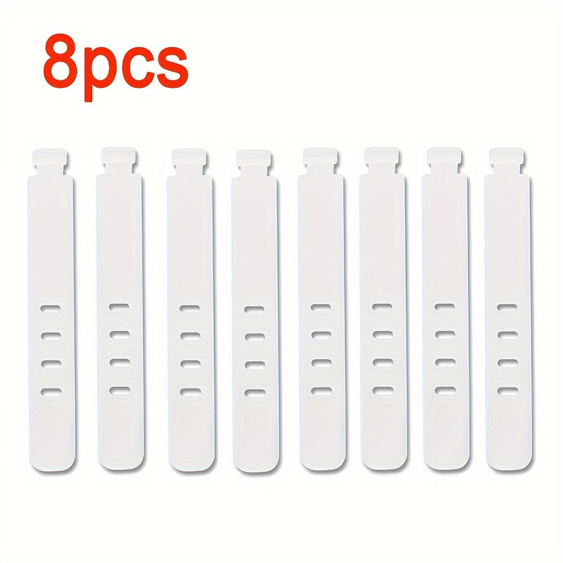Organizador de Cables de Silicona Transparente de 8 Piezas con Clips - Caja de Almacenamiento de Escritorio Ligera y Sin Necesidad de Energía para Cables de Carga y Alambres, Ganchos de Utilidad