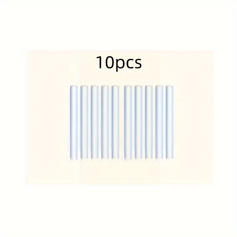 6 piezas/10 piezas de varillas de filtro de repuesto para humidificador - Esponja de algodón absorbente, mejora la purificación del agua y la difusión de aromas, accesorio esencial para purificador de aire