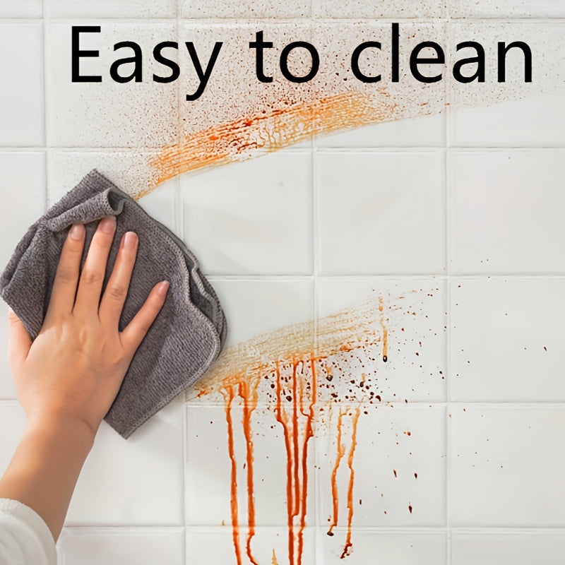 Guarda salpicaduras de alta temperatura resistente al PET - Protector de pared de respaldo autoadhesivo repelente de aceite y agua, ideal para cocina, armarios, cocinas y campanas extractoras