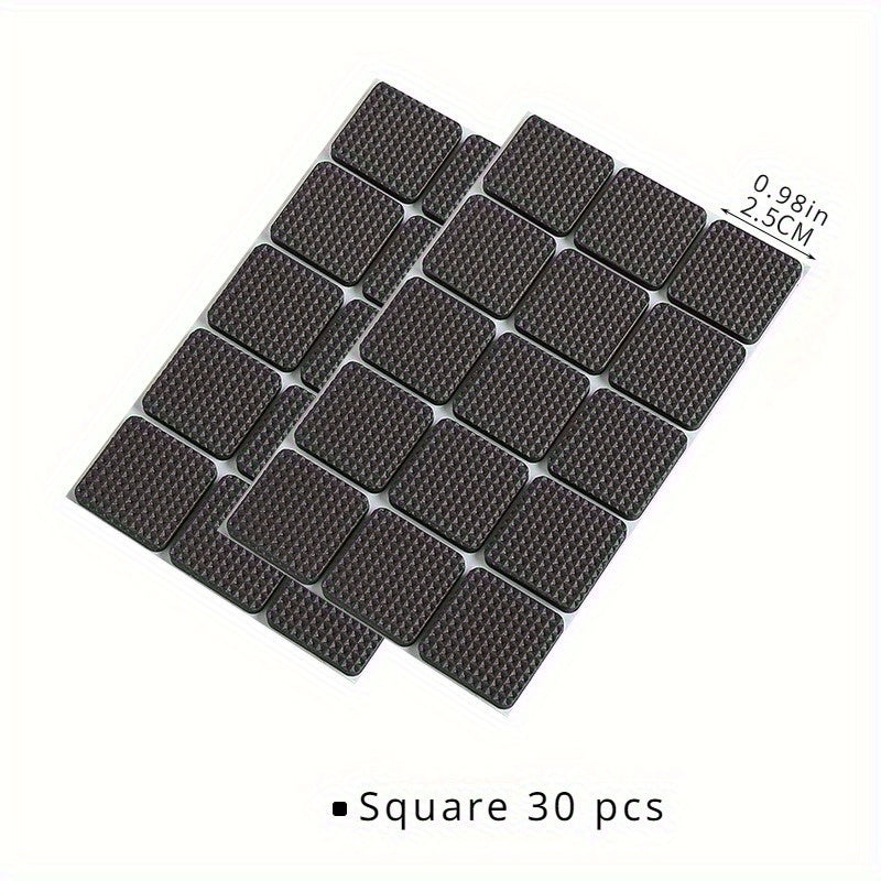 Juego de 30 Almohadillas Antideslizantes para Muebles - Fácil de Pegar, Reducción de Arañazos y Ruido, Perfecto para Uso Interior/Exterior en Oficinas, Dormitorios y Espacios de Estar