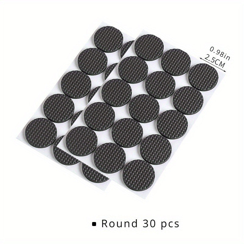 Juego de 30 Almohadillas Antideslizantes para Muebles - Fácil de Pegar, Reducción de Arañazos y Ruido, Perfecto para Uso Interior/Exterior en Oficinas, Dormitorios y Espacios de Estar