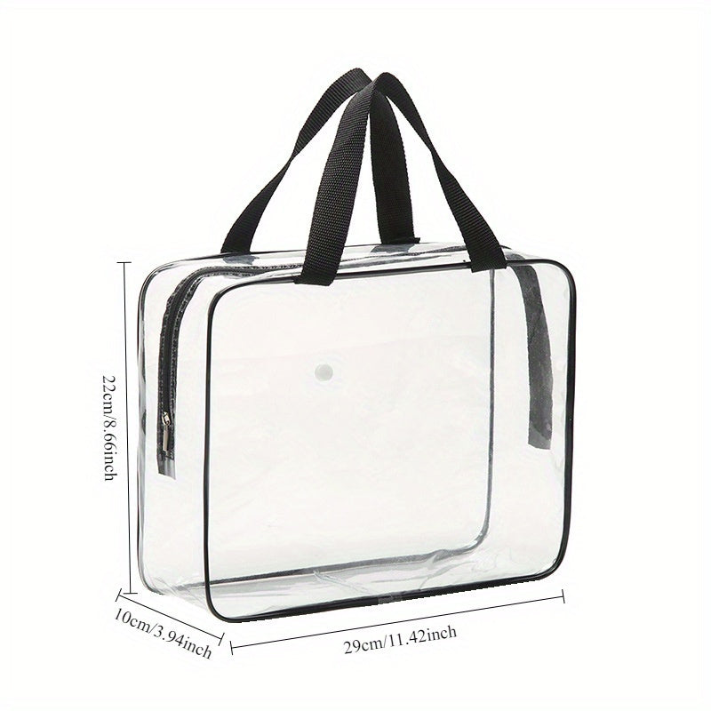 Bolsa de Almacenamiento de Juguetes de PVC Transparente Grande - Impermeable, Organizador con Cremallera para Bloques de Construcción, Rompecabezas, Libros y Artículos de Aseo - Estuche de Viaje de Plástico Duradero