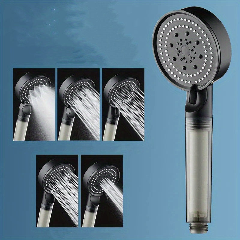 Cabezales de ducha multifunción de 5 modos, alta presión, potentes accesorios de lavado para filtrar agua, cabezales de ducha de mano ajustables de 5 velocidades, múltiples experiencias de ducha