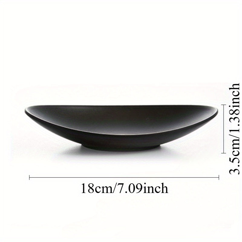 Bandejita Elegante Ovalada Negra para Joyas y Llaves - Organizador Versátil para Anillos, Llaves y Objetos Decorativos, Perfecto para Pascua, San Valentín, Acción de Gracias, 1pc