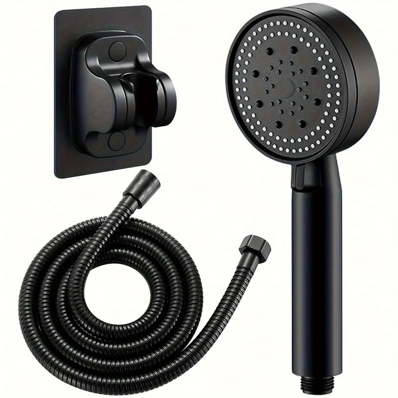 Rociador de mano con soporte y manguera, cabezal ajustable en 5 modos, accesorios para baño, esenciales para el cuarto de baño