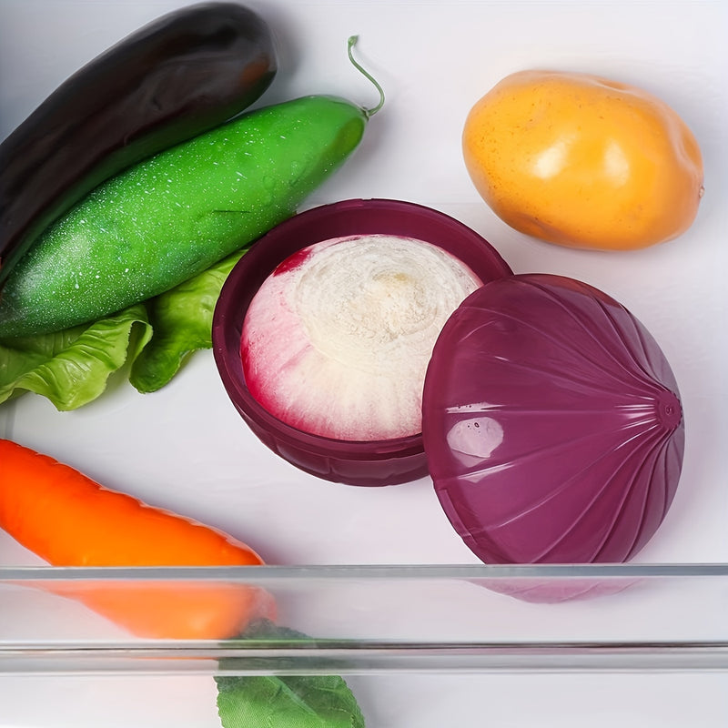 2/3 piezas, juego de contenedores de almacenamiento de alimentos de plástico reutilizable Freshsaver - Gadgets de cocina multiusos para frutas y verduras - Tapas redondas con cierre, lavado a mano