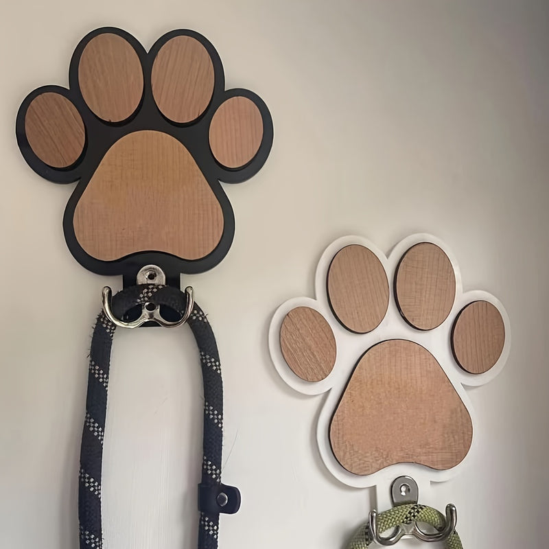 Gancho de Pared de Huella de Pata de Madera Hecho a Mano para Regreso a Clases - Acabado Pulido, Perfecto para Almacenamiento de Toallas y Ropa en Decoración de Dormitorio y Baño