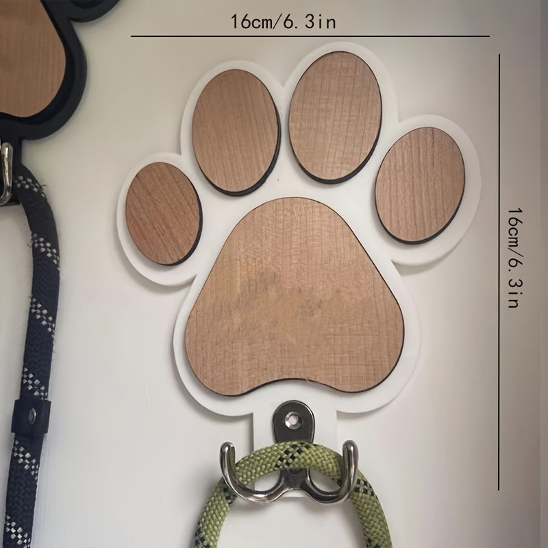 Gancho de Pared de Huella de Pata de Madera Hecho a Mano para Regreso a Clases - Acabado Pulido, Perfecto para Almacenamiento de Toallas y Ropa en Decoración de Dormitorio y Baño