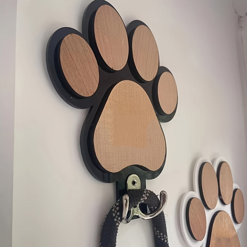 Gancho de Pared de Huella de Pata de Madera Hecho a Mano para Regreso a Clases - Acabado Pulido, Perfecto para Almacenamiento de Toallas y Ropa en Decoración de Dormitorio y Baño