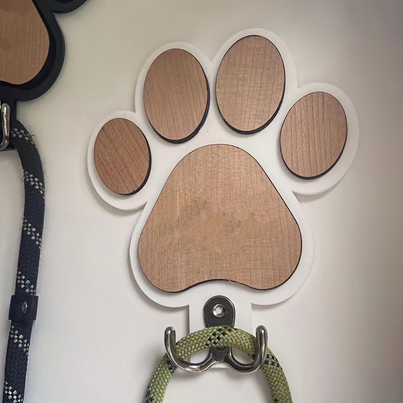Gancho de Pared de Huella de Pata de Madera Hecho a Mano para Regreso a Clases - Acabado Pulido, Perfecto para Almacenamiento de Toallas y Ropa en Decoración de Dormitorio y Baño
