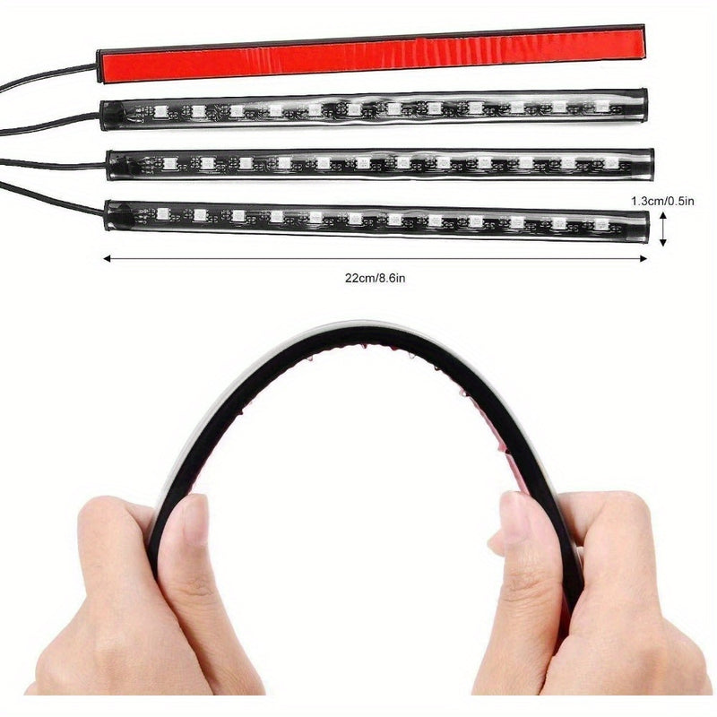 Accesorios para auto con 48 LED, sin batería