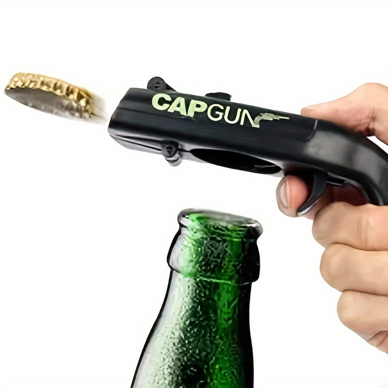 1 abridor de botellas tipo pistola divertido, de plástico, sin necesidad de energía, ideal para el hogar, bares, fiestas y regalos de boda