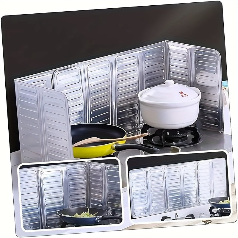 Juego de 2 Protectores Antisalpicaduras para Cocina - Escudo Metálico Anti-salpicaduras para Estufa, Placa Resistente al Calor, Accesorio Esencial para Encimeras de Cocina en Autocaravanas