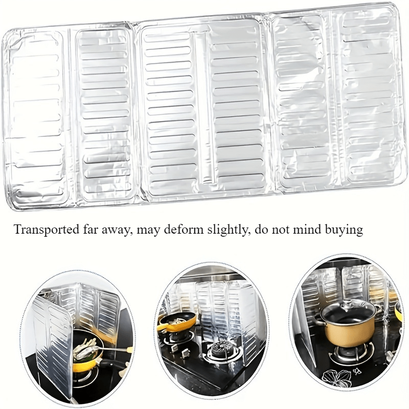 Juego de 2 Protectores Antisalpicaduras para Cocina - Escudo Metálico Anti-salpicaduras para Estufa, Placa Resistente al Calor, Accesorio Esencial para Encimeras de Cocina en Autocaravanas