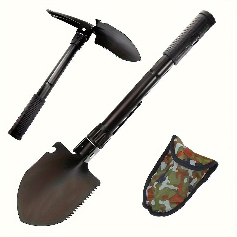 Palas de Jardinería Plegable Resistente - Pala y Espátula Multifuncional con Diseño Compacto, Herramienta Portátil para Camping, Jardinería y Excavación - Ahorra Espacio para Profesionales y Uso Doméstico, Esencial para Camping, Mango Ergonómico, Cabeza