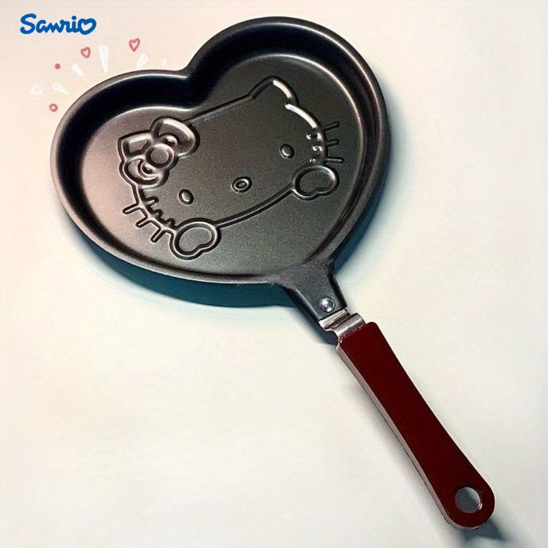 Sartén mini antiadherente de Sanrio para for hello kitty - Diseño de dibujos animados lindo, perfecto para huevos, panqueques y desayuno, ideal para uso en la cocina del hogar, esenciales de la cocina | Utensilios de cocina juguetones | Cocina duradera