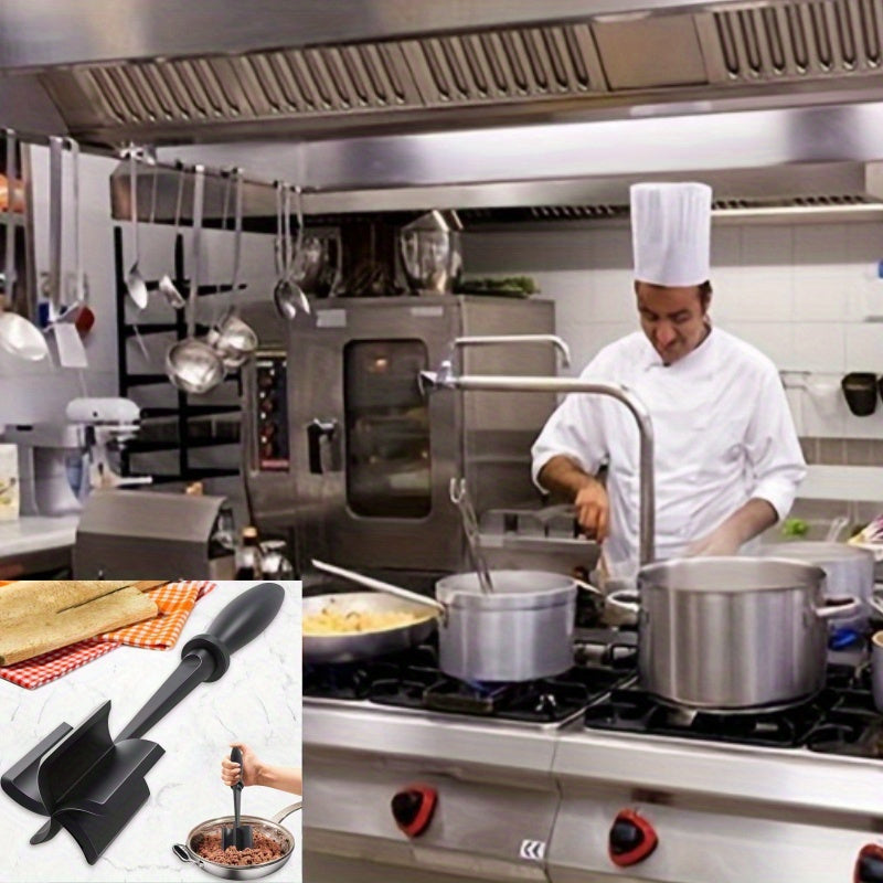 Rebanador de Carne de Silicona de Alta Calidad 1pz - Resistente al Calor hasta 430°F, Sin Olor, Libre de Bisfenol A, Utensilio de Cocina para Viaje en RV, Trituradora de Carne, Patatas y Hamburguesas - Herramienta de Mezcla Manual sin Electricidad