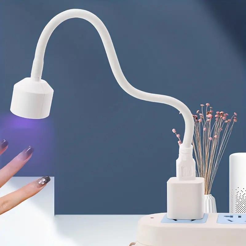 Secador de uñas mini USB plegable con luz LED - Herramienta portátil para secar pegamento y esmalte de uñas, no necesita batería, diseño compacto para manicuras, arte de uñas y salones de uñas, secador de uñas para uñas, accesorio de manicura, herramient