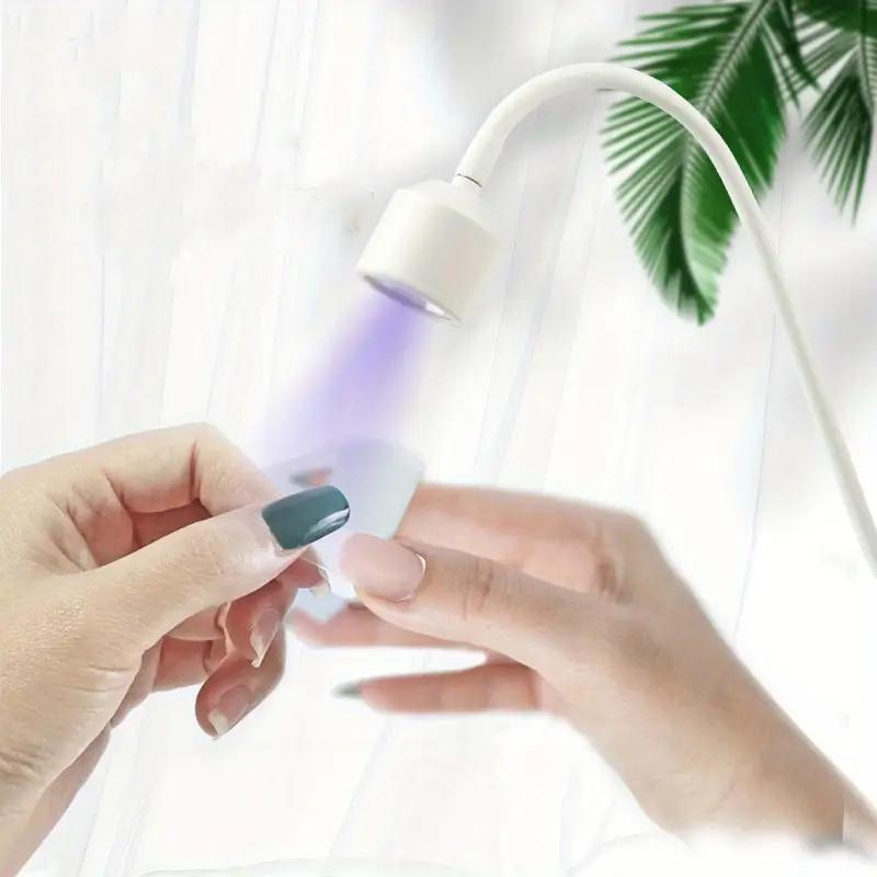 Secador de uñas mini USB plegable con luz LED - Herramienta portátil para secar pegamento y esmalte de uñas, no necesita batería, diseño compacto para manicuras, arte de uñas y salones de uñas, secador de uñas para uñas, accesorio de manicura, herramient