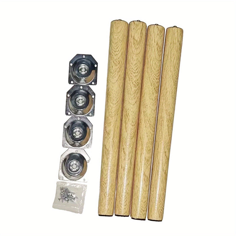 Juego de 4 Patas de Madera para Repuestos de Muebles para Mueble de TV, Cómoda y Mesa de Café