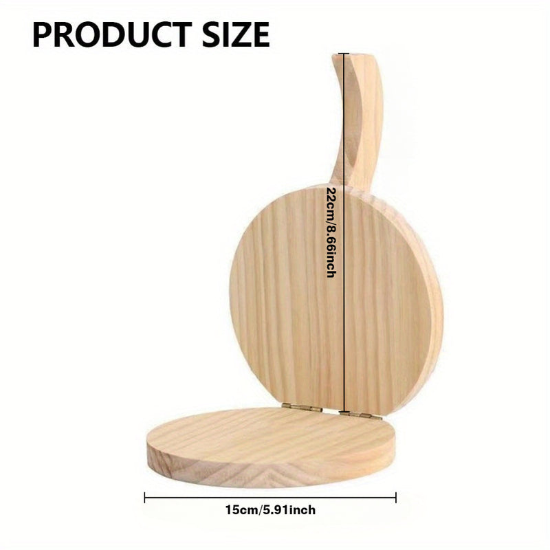 Prenta de Tortillas de Madera Sólida de 5.9 Pulgadas para Cocinas de RV - Tortillera Mexicana Manual con Mango Ergonómico, Superficie Grande para Prendas Caseras, Roti, Burritos y Pasteles - Herramienta de Cocina Portátil No Eléctrica, Fabricante de Tort